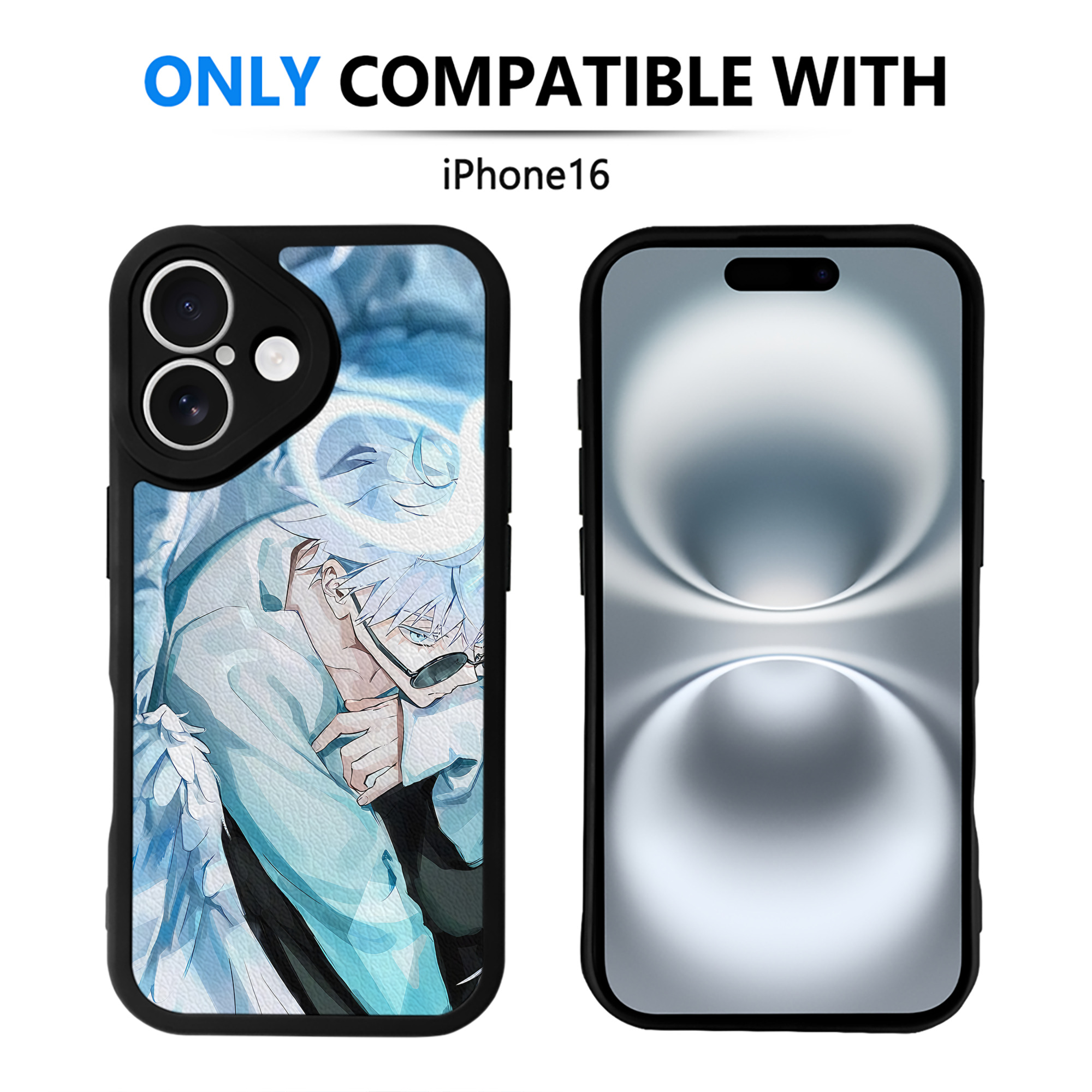 （画像用） 呪術廻戦 Jujutsu Kaisen 【iPhone 16シリーズ対応】シリコンスマホケース（レザー調） 材質：シリコン
